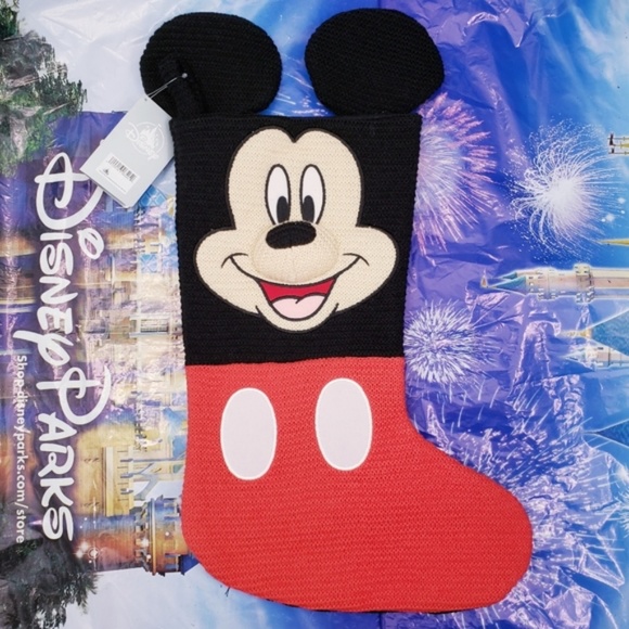 Disney Mickey Mouse Knit Christmas Holiday Stocking NWT - Picture 2 of 5